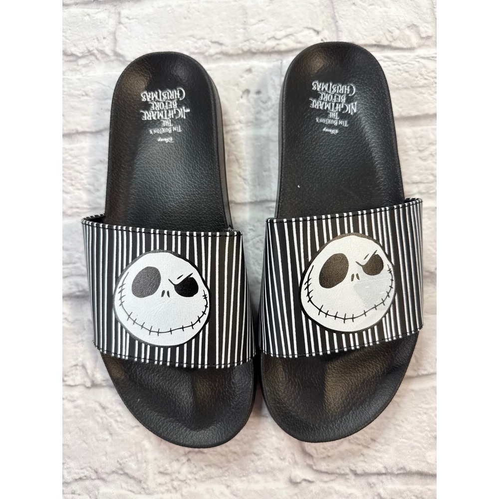 Disney Slide Sandals Mens 12 EUC Jack Skellington Nightmare Before Christmas